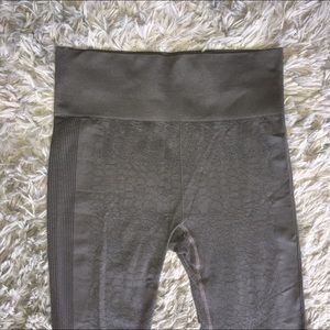 Gray Athleisure Leggings with leopard designs